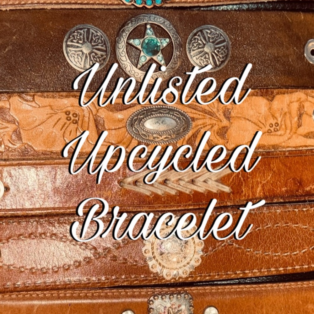 🐂 Unlisted Upcycled Leather Bracelet